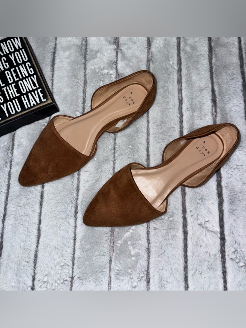a new day Brown Suede D'Orsay Flats - Picture 3 of 4